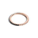 Shahla Karimi Jewelry Love Black & White Diamond Ring 14K Rose Gold