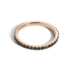 Shahla Karimi Jewelry 1.8mm Scoop-Set Eternity Band with Black Diamonds 14/18K Yellow Gold