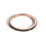 Shahla Karimi Jewelry 1.8mm Scoop-Set Eternity Band with Black Diamonds 14K Rose Gold