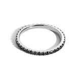 Shahla Karimi Jewelry 1.8mm Scoop-Set Eternity Band with Black Diamonds 14K White Gold or Platinum