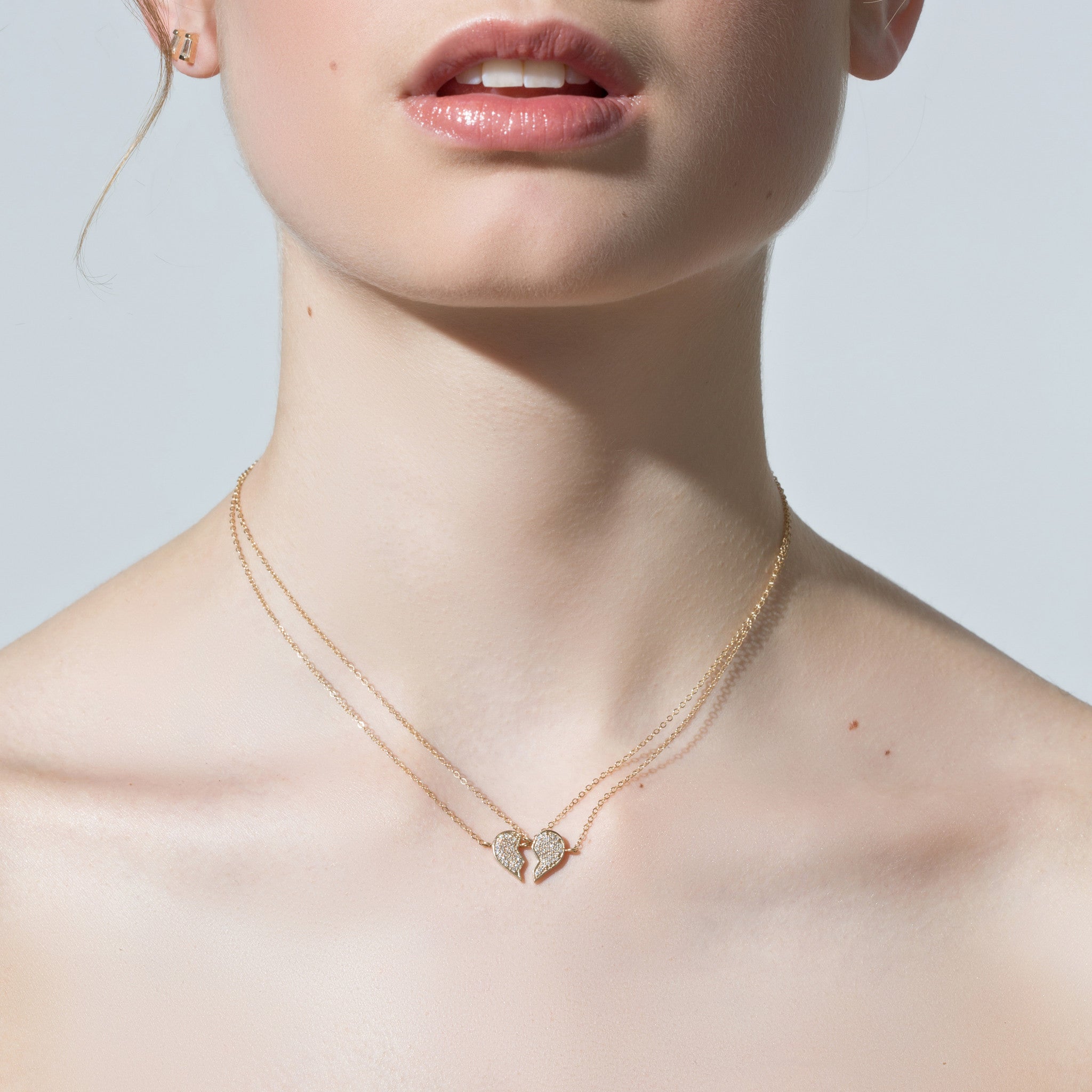 3pcs Best Friend Forever Diamond Inlaid Necklace Set, Suitable For Couples,  Classmates, Colleagues, Festival Gift | SHEIN