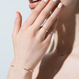 Shahla Karimi Jewelry Landmark Collection Central Park Cuff 14K Yellow Gold w/ White Diamonds on Model