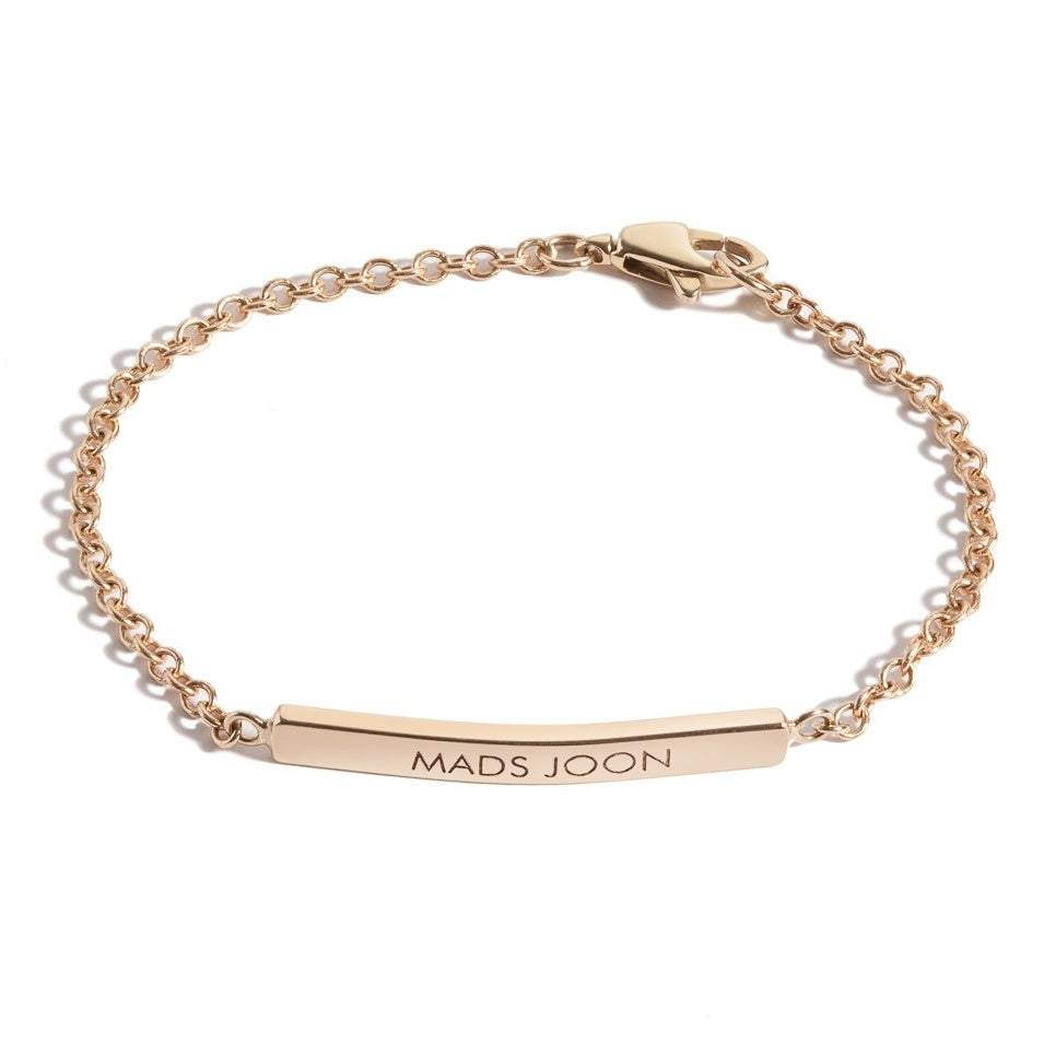 14k Custom Name Baby ID Bracelet with Wide Figaro Chain — MyAZGold