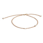 Shahla Karimi Diamond Birthstone Baguette Bracelet with Diamond Dangles 14K Yellow Gold