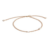 Shahla Karimi Diamond Birthstone Baguette Bracelet with Diamond Dangles 14K Yellow Gold