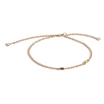 Shahla Karimi Birthstone Baguette Bracelet with Diamond Dangles 14K Yellow Gold