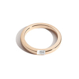 Shahla Karimi Unisex Birthstone Baguette Ring 14K Yellow Gold - High Polish - Diamond