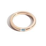 Shahla Karimi Unisex Birthstone Baguette Ring 14K Yellow Gold - High Polish - Moonstone
