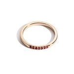 Shahla Karimi Jewelry January Garnet Birthstone Demi Band 14K Yellow Gold 