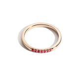 Shahla Karimi Jewelry July Ruby Birthstone Demi Band 14K Yellow Gold