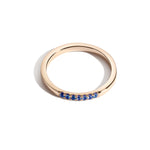 Shahla Karimi Jewelry September Sapphire Birthstone Demi Band 14K Yellow Gold