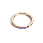 Shahla Karimi Jewelry December Tanzanite Birthstone Demi Band 14K Yellow Gold