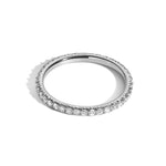 Shahla Karimi Jewelry 1.8mm French V-Set Eternity Band with White Diamonds White Gold or Platinum