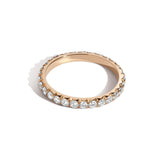 Shahla Karimi Jewelry 2.1mm French V-Set Eternity Band with White Diamonds 14/18K Yellow Gold