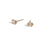 Shahla Karimi Champagne Marquise Diamond Studs 14K Yellow Gold