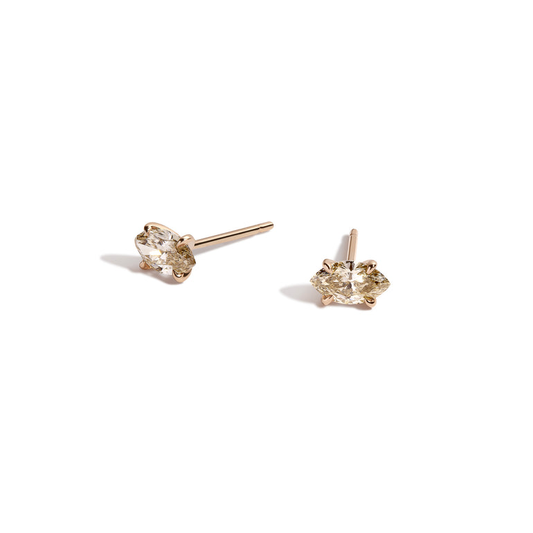 Champagne Marquise Earrings 14K Rose Gold