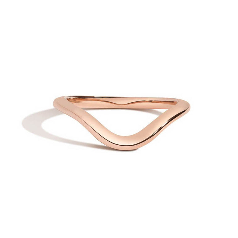 Shahla Karimi Jewelry Curved Band 14K Rose Gold