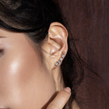 Shahla Karimi Diamond Foundry Deco Rotating Stone Crawlers- 14K Yellow Gold on Model