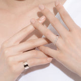 Shahla Karimi Jewelry Zodiac Reveal Ring Collection with White Diamonds - Leo - 14K Yellow Gold on Model 