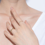 Shahla Karimi Jewelry Every Love Rainbow Demi Band Pink Sapphire, Citrine, Yellow Sapphire, Tsavorite, Aquamarine, Blue Sapphire, and Amethyst 14/18K Yellow Gold