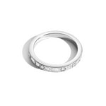Shahla Karimi Jewelry Rotating Stone Demi Band in 14K/18K White Gold/Platinum and White Diamonds
