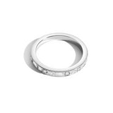 Shahla Karimi Jewelry Rotating Stone Demi Band in 14K/18K White Gold/Platinum and White Diamonds