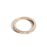Shahla Karimi Jewelry Rotating Stone Demi Band in 14K/18K Yellow Gold and White Diamonds