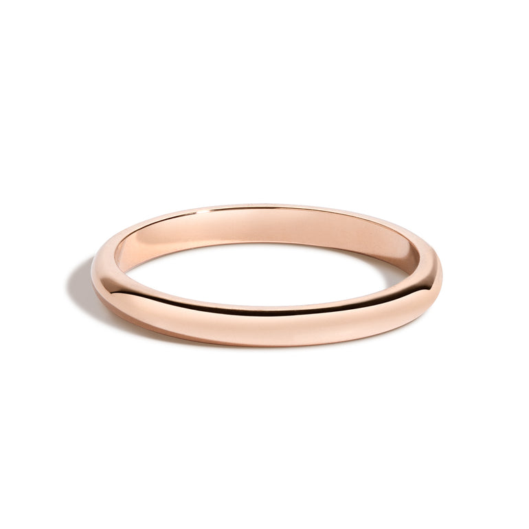 Shahla Karimi Jewelry 2mm Dome Band 14K Rose Gold 