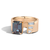 Shahla Karimi Jewelry Alexandrite Gap Band w/ Baguettes 14/18K Yellow Gold
