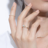 Shahla Karimi Jewelry Landmark Series Brooklyn Bridge Ring No.2 14/18K Yellow Gold on Model