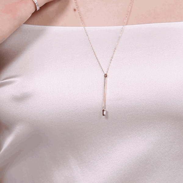 Chrysler Pendant  by Shahla Karimi on model on light background