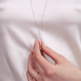 Chrysler Pendant  by Shahla Karimi on model on light background