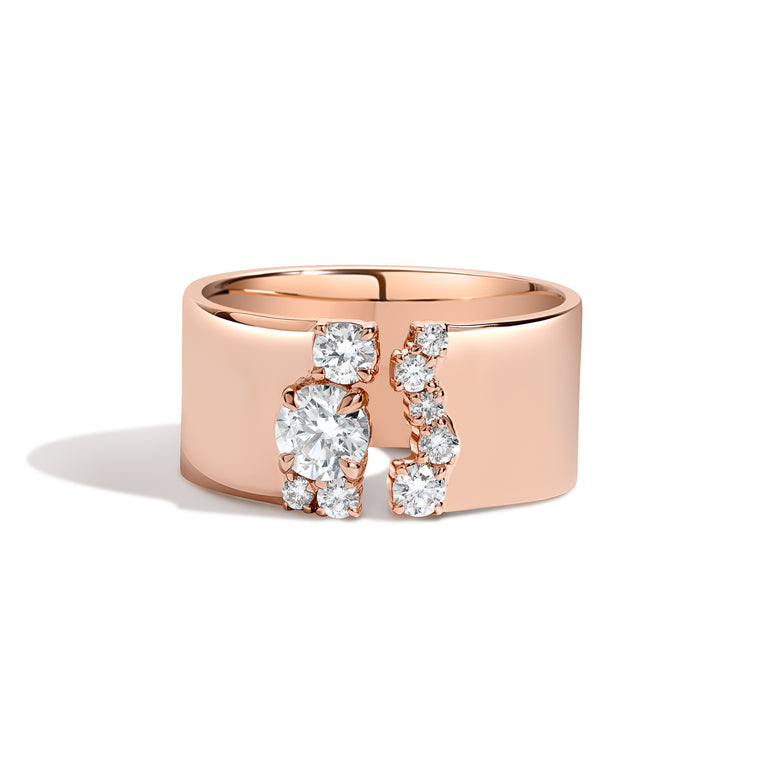 Shahla Karimi Jewelry Cluster Ring 14K Rose Gold