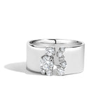 Shahla Karimi Jewelry Cluster Ring 14K White Gold or Platinum