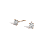 Shahla Karimi Cushion Cut Diamond Earrings in 14K Yellow Gold