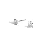 Shahla Karimi Cushion Cut Diamond Earrings in 14K White Gold