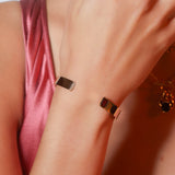 Shahla Karimi Ruby Emerald Cut Cuff w/ Pavé 14/18K Yellow Gold on Model