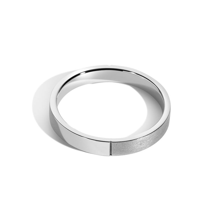 Shahla Karimi Jewelry Every Love 3mm Better Half Band 14K White Gold or Platinum 