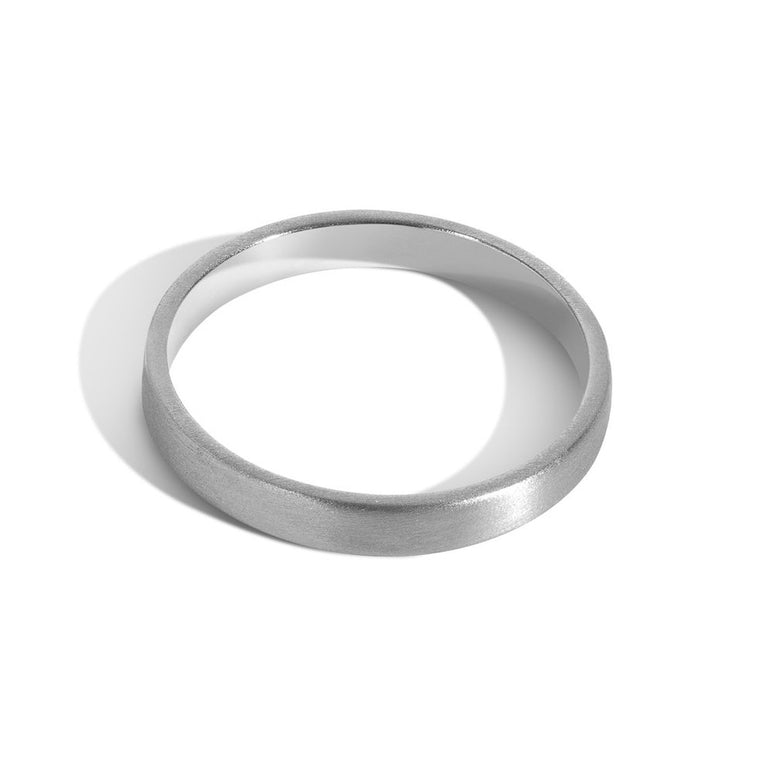 Shahla Karimi Jewelry Every Love Perfect 3mm Band 14K White Gold or Platinum Matte Finish