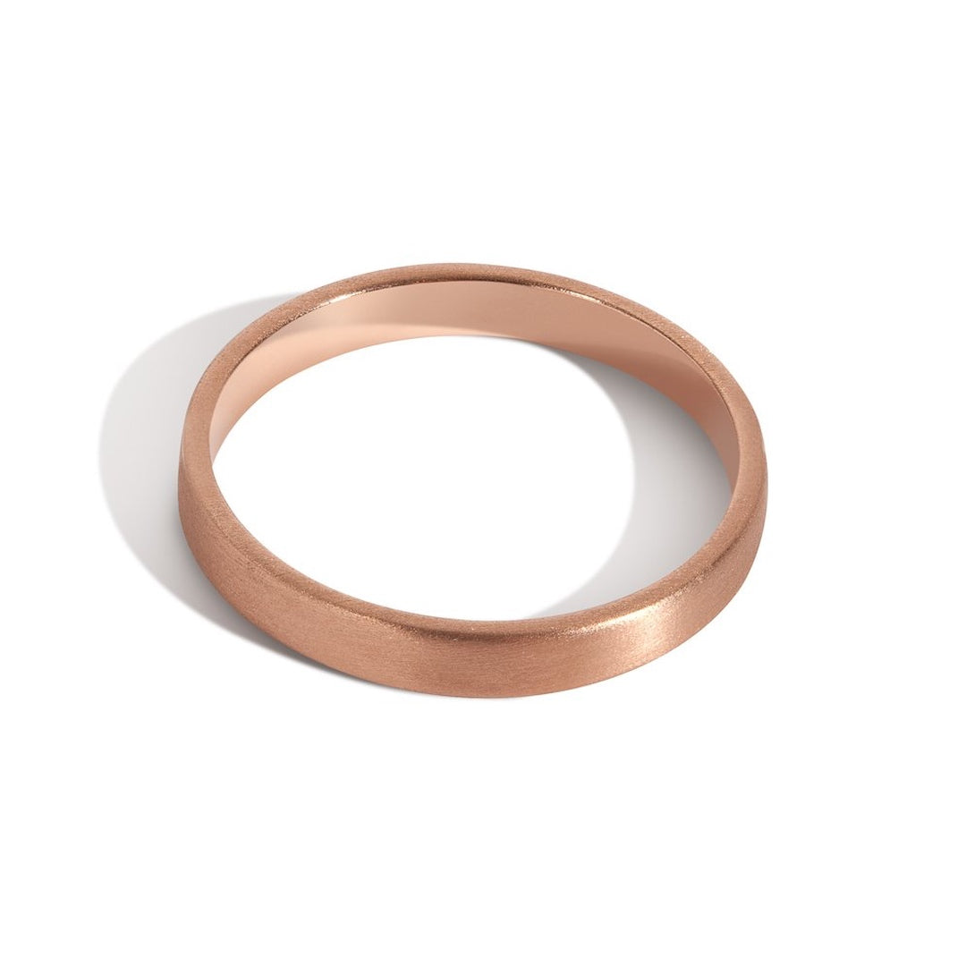 Shahla Karimi Jewelry Every Love Perfect 3mm Band 14K Rose Gold Matte Finish