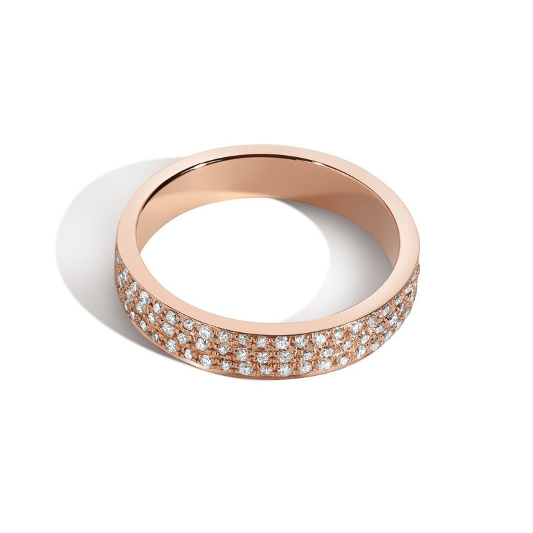Shahla Karimi Jewelry Every Love Better Half Pave Band 14K Rose Gold