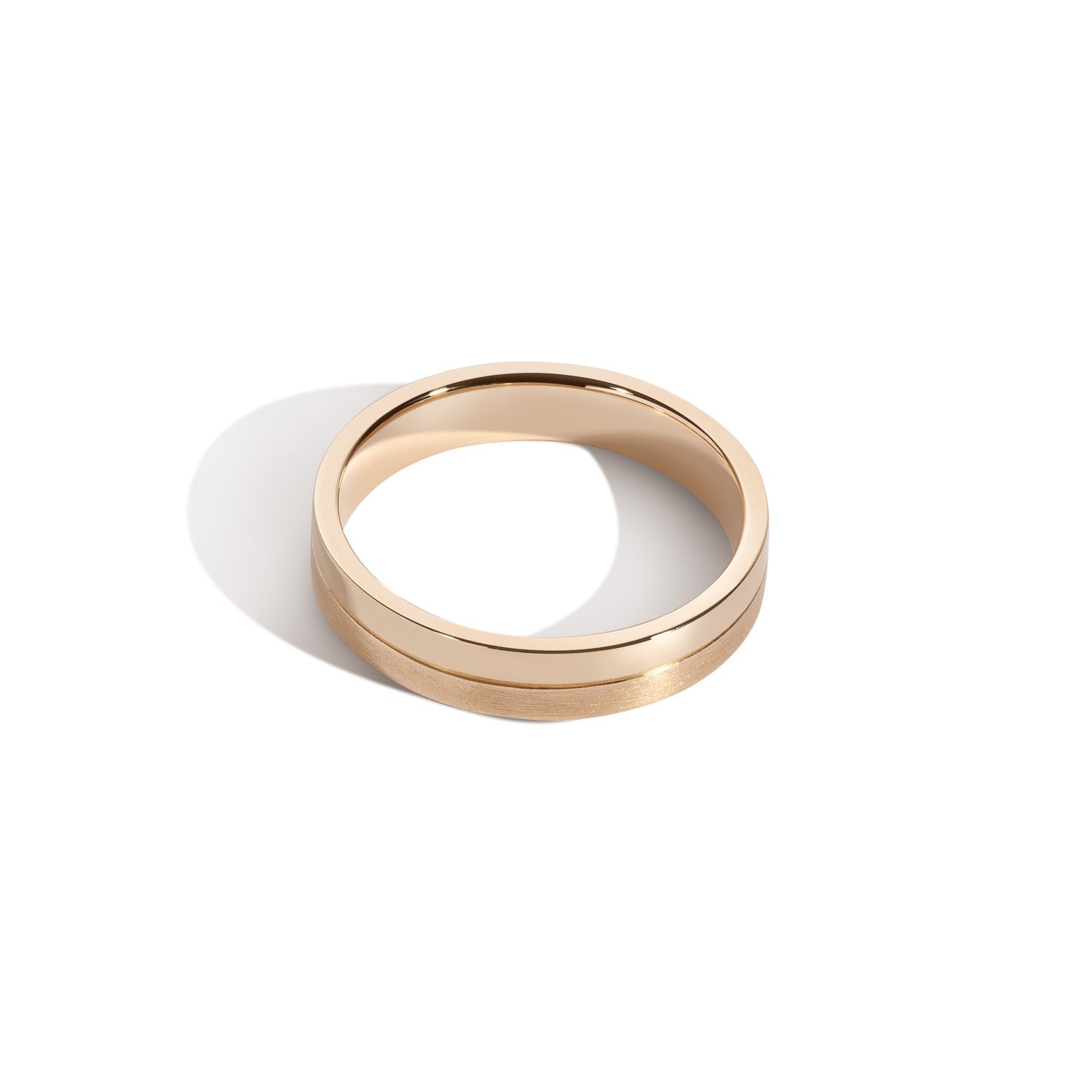 IN STOCK Every Love Horizontal Better Half Yellow Gold Band - Size 8