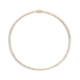 Shahla Karimi 11.5 carat Bezel-Set Emerald Tennis Necklace Yellow Gold