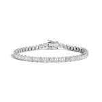 Shahla Karimi Jewelry Bezel-Set Emerald Tennis Bracelet 14K White Gold