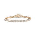 Shahla Karimi Jewelry Bezel-Set Emerald Tennis Bracelet 14K Yellow Gold