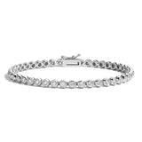 Shahla Karimi 2.5 Carat Bezel-Set Tennis White Gold Bracelet