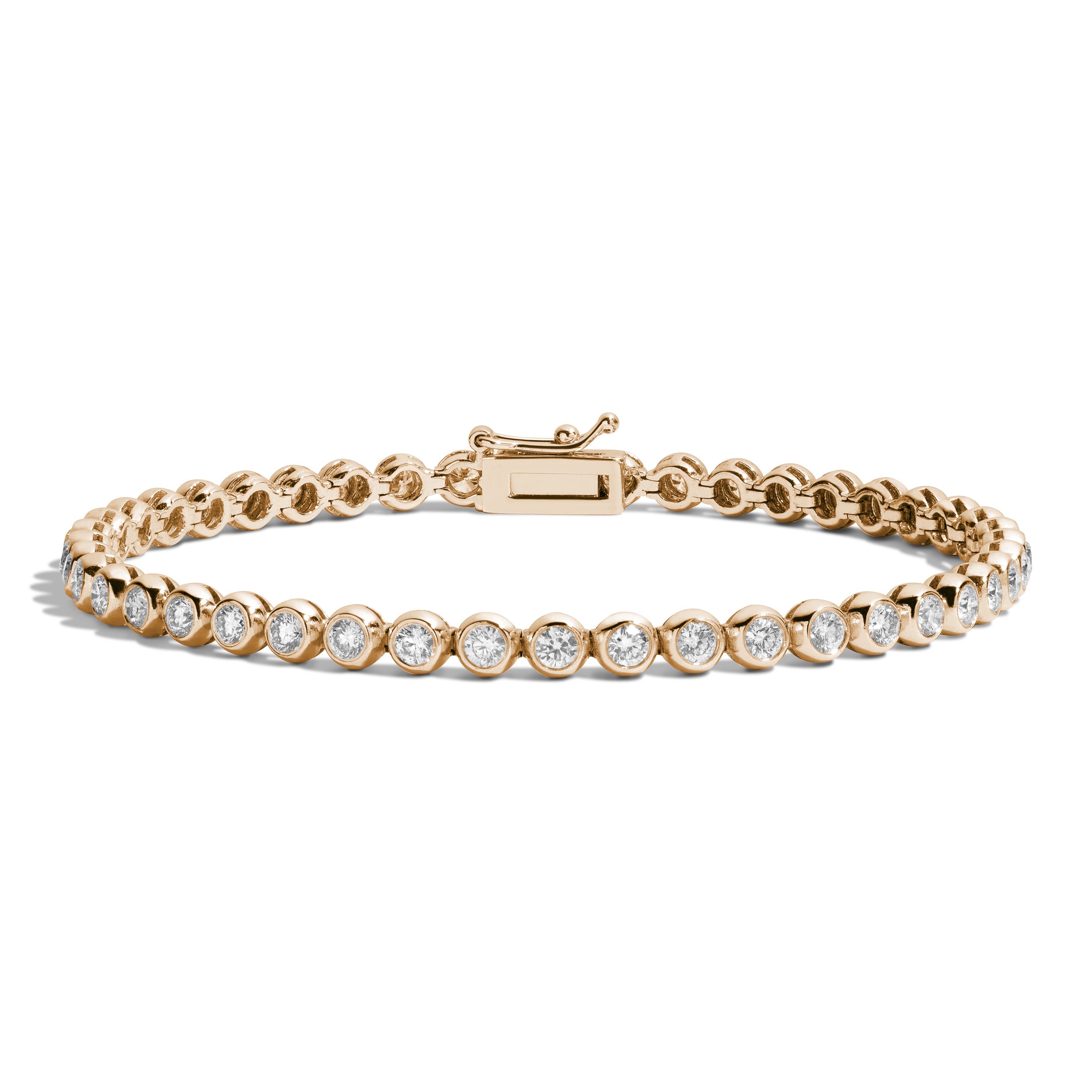 Clea five diamond bracelet in rose gold | De Beers US