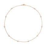 Shahla Karimi Chanel-Set Diamond Scatter Necklace Rose Gold