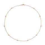 Shahla Karimi Chanel-Set Diamond Scatter Necklace Rose Gold