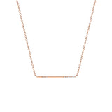 Shahla Karimi Diamond Foundry Deco Baguette Bar Necklace 14K Rose Gold